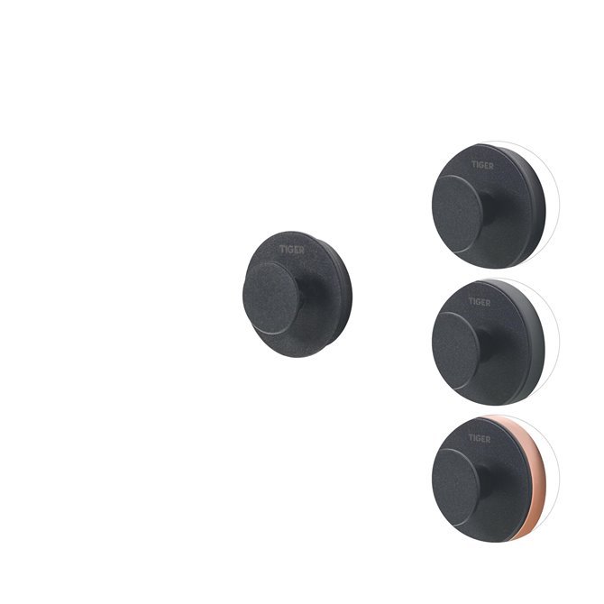 Kabliukas TIGER Urban, viengubas, 4,2 cm, juodas, 1317030746