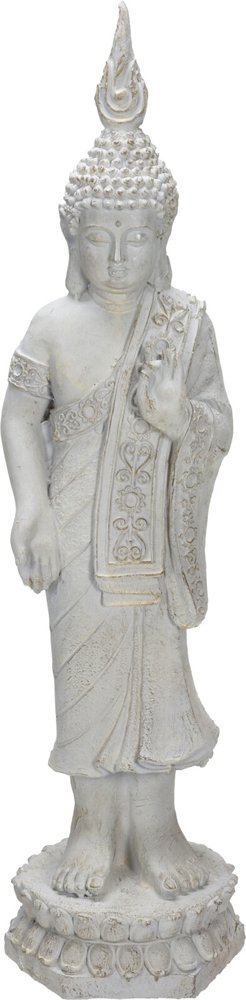 Sodo dekoracija BUDDHA, šampano ir baltos sp., 22 x 21 x 87 cm.