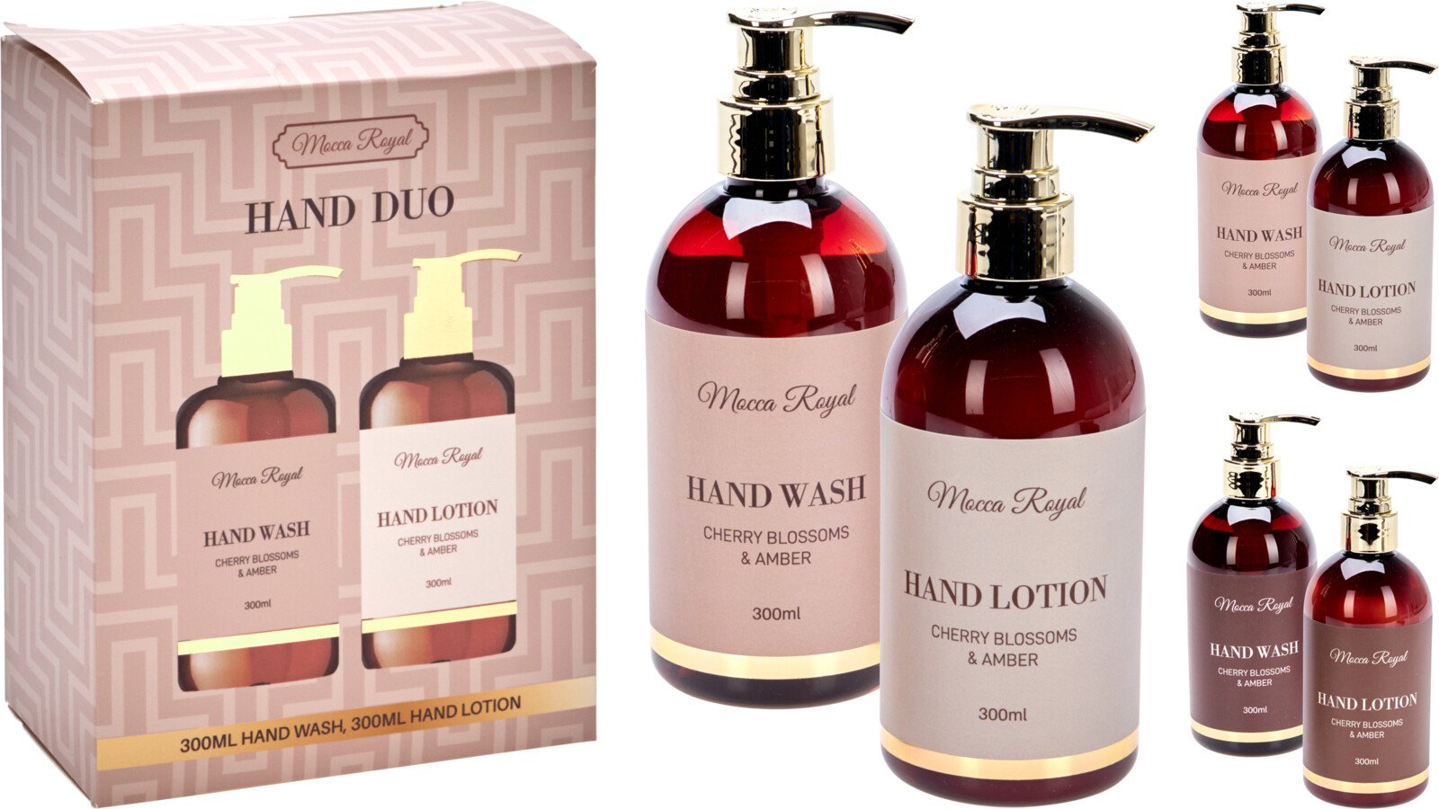 Rankų muilo ir losjono rinkinys, rinkinyje: 300 ml rankų muilas, 300 ml rankų losjonas