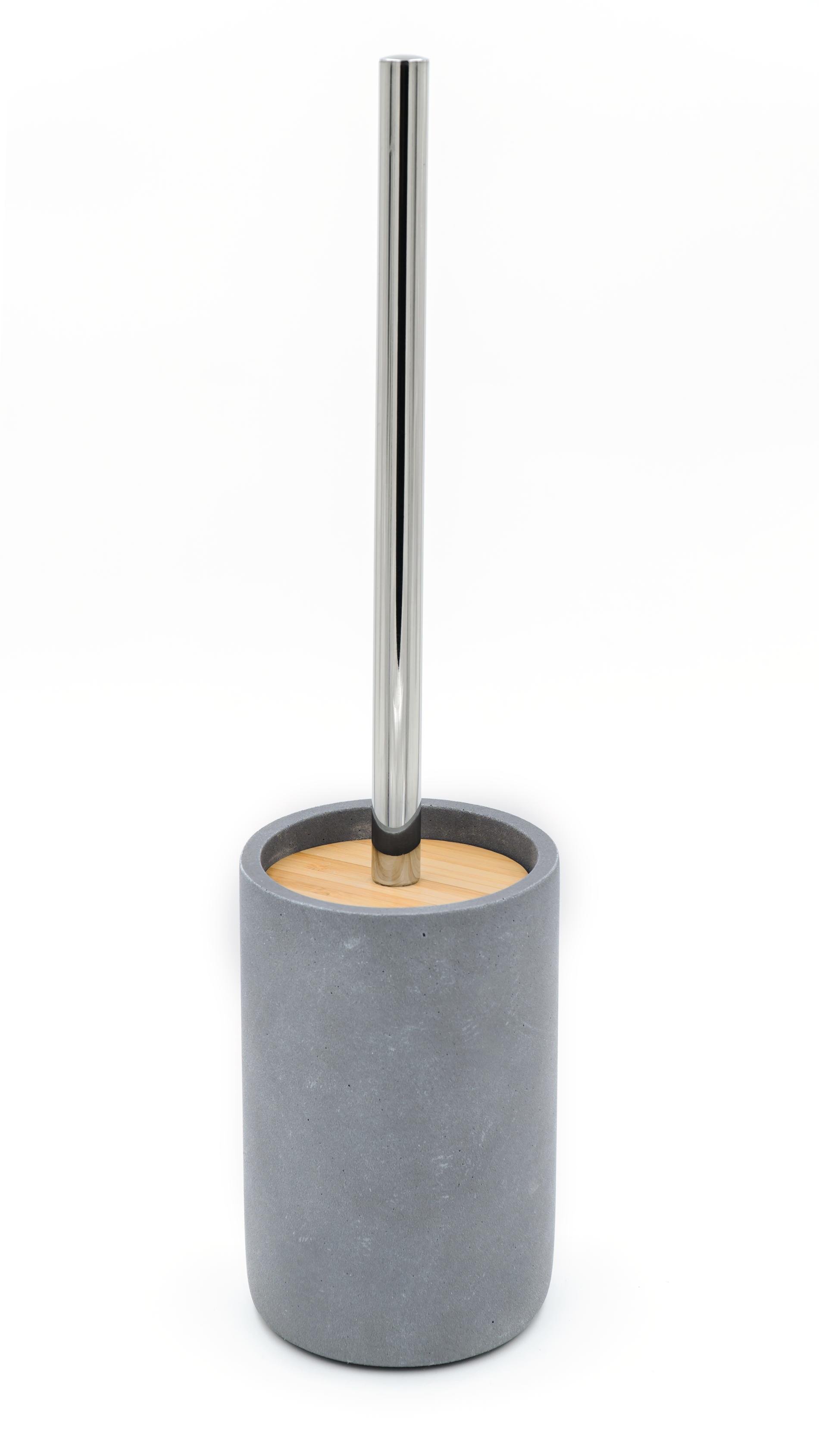 Tualeto šepetys RIDDER Cement, pastatomas, polyresinas/cementas/bambukas/nerūdijantis plienas, pilka cemento spl.