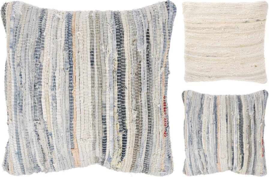 Dekoratyvinė pagalvėlė, džinsas/medvilnė, 2 skirtingos sp., 45 x 45 cm