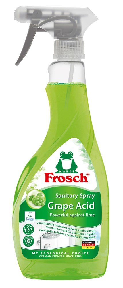 Purškiamas dušo ir vonios valiklis FROSCH Frosch Bad Reiniger, vynuogių actas, 0,5 l