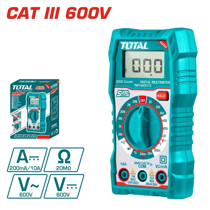 Skaitmeninis multimetras TOTAL TMT460012