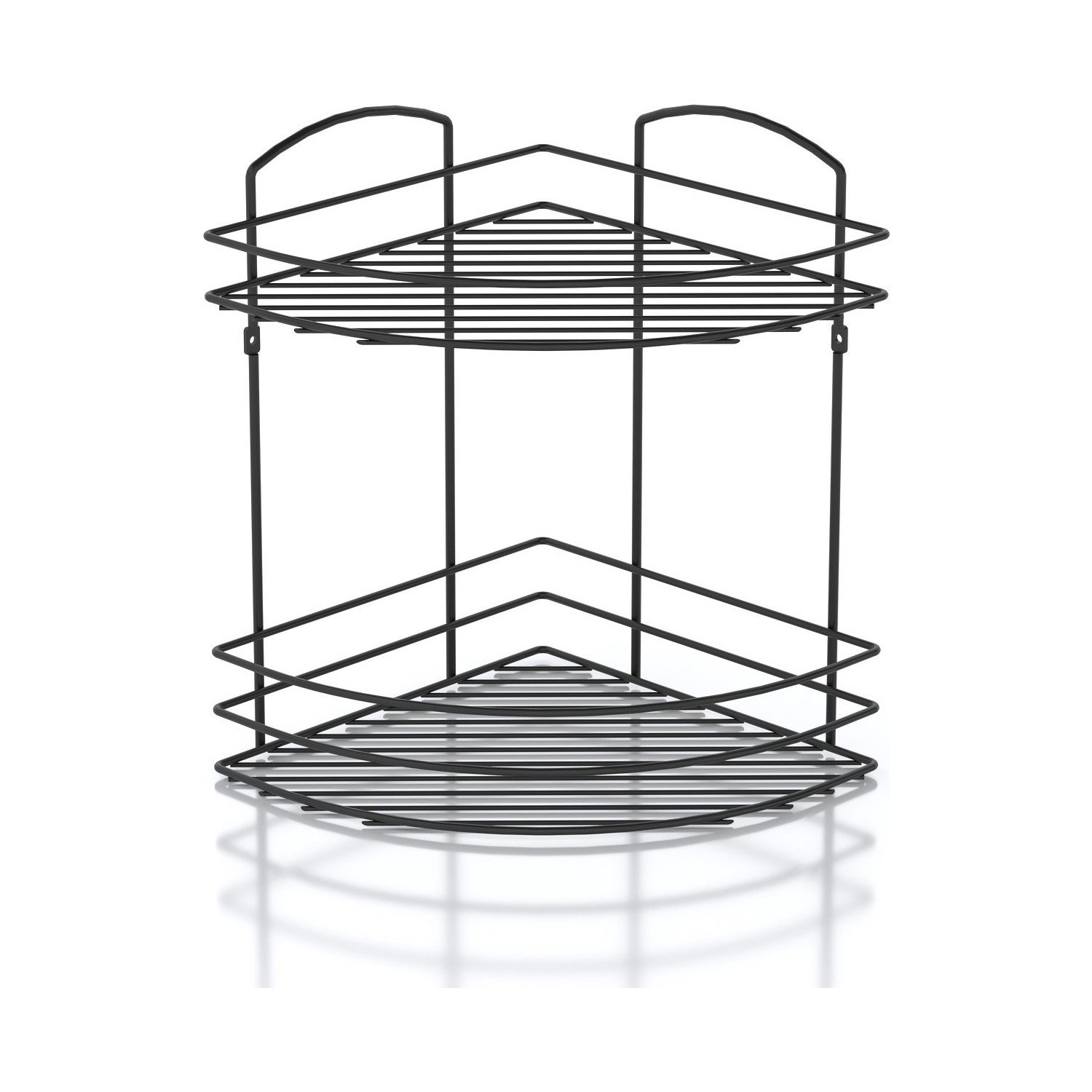 Lentynėlė BENEDOMO We-D217B, 32 x 21 x 21 cm, kampinė, 2 aukštų, juoda, matinė