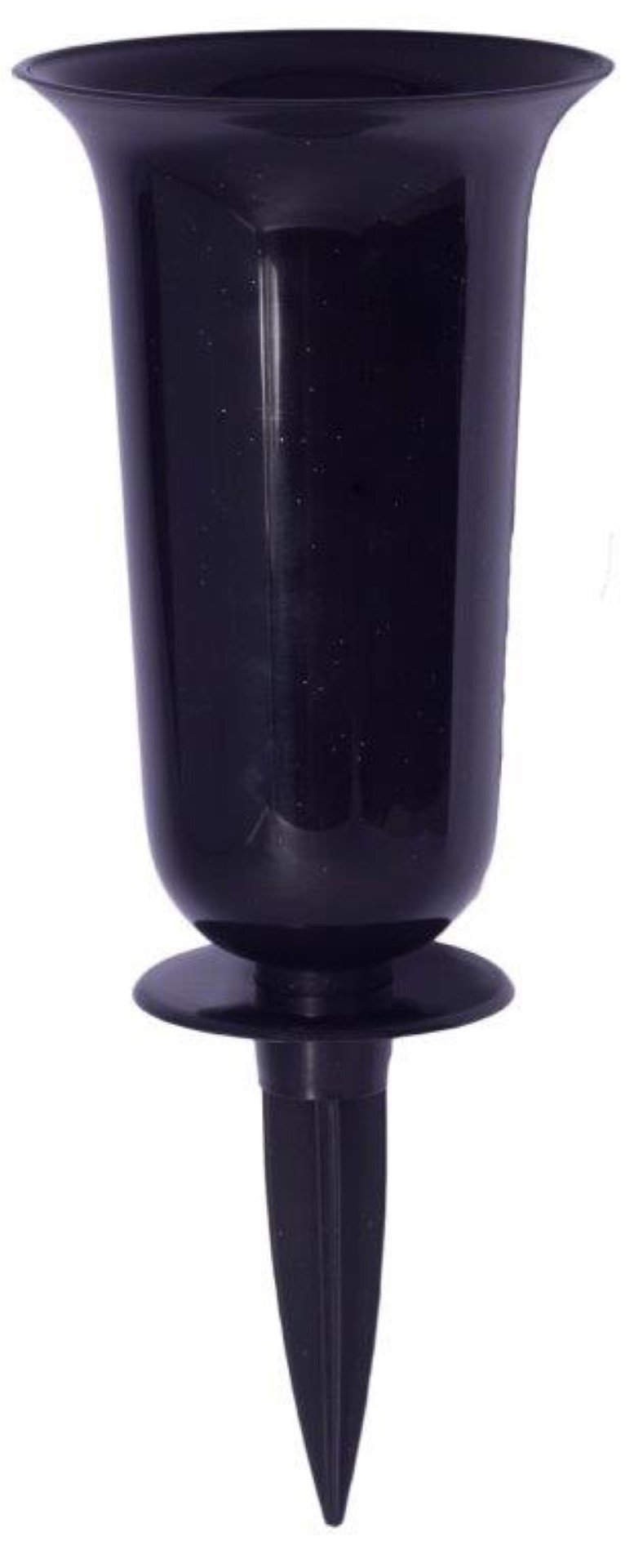 Plastikinė įsmeigiama kapų vaza, 13 x 32,7 cm., 1,2 l, juodos sp.