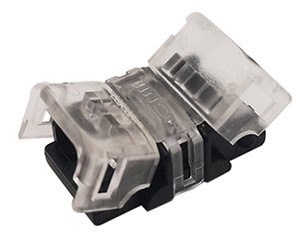 Šviesos diodų juostos jungtis EUROLIGHT Co-8-Pcb-Pcb, 2 kontaktų, 5A, 8 mm pločio juostai, 12/24V, tinkamas IP20/IP65/IP66 LED juostai, 19,6x12,6x7,7 mm