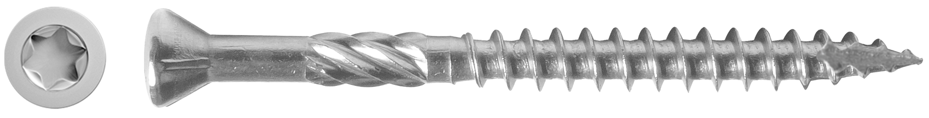 Terasiniai medsraigčiai RAWLPLUG, 5 x 80 mm, nerūdijančio plieno, 25 vnt., TORX