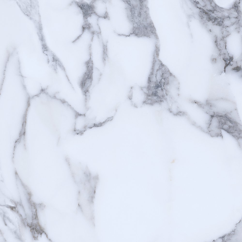 Akmens masės plytelės KAI Statuario White 6355, 45 x 45 cm, 1,215 m2/dėž., glazūruotos, spl. balta