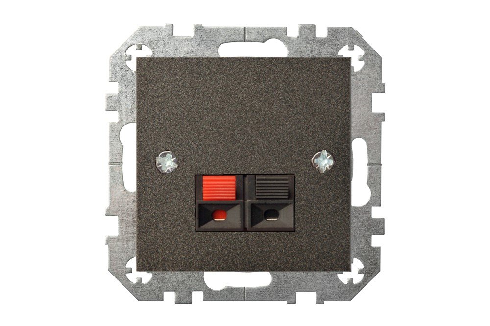 Garsiakalbių lizdas LIREGUS Epsilon, 1 vietos, prispaudžiamas, antracito sp., IGL-2-01.E/J  