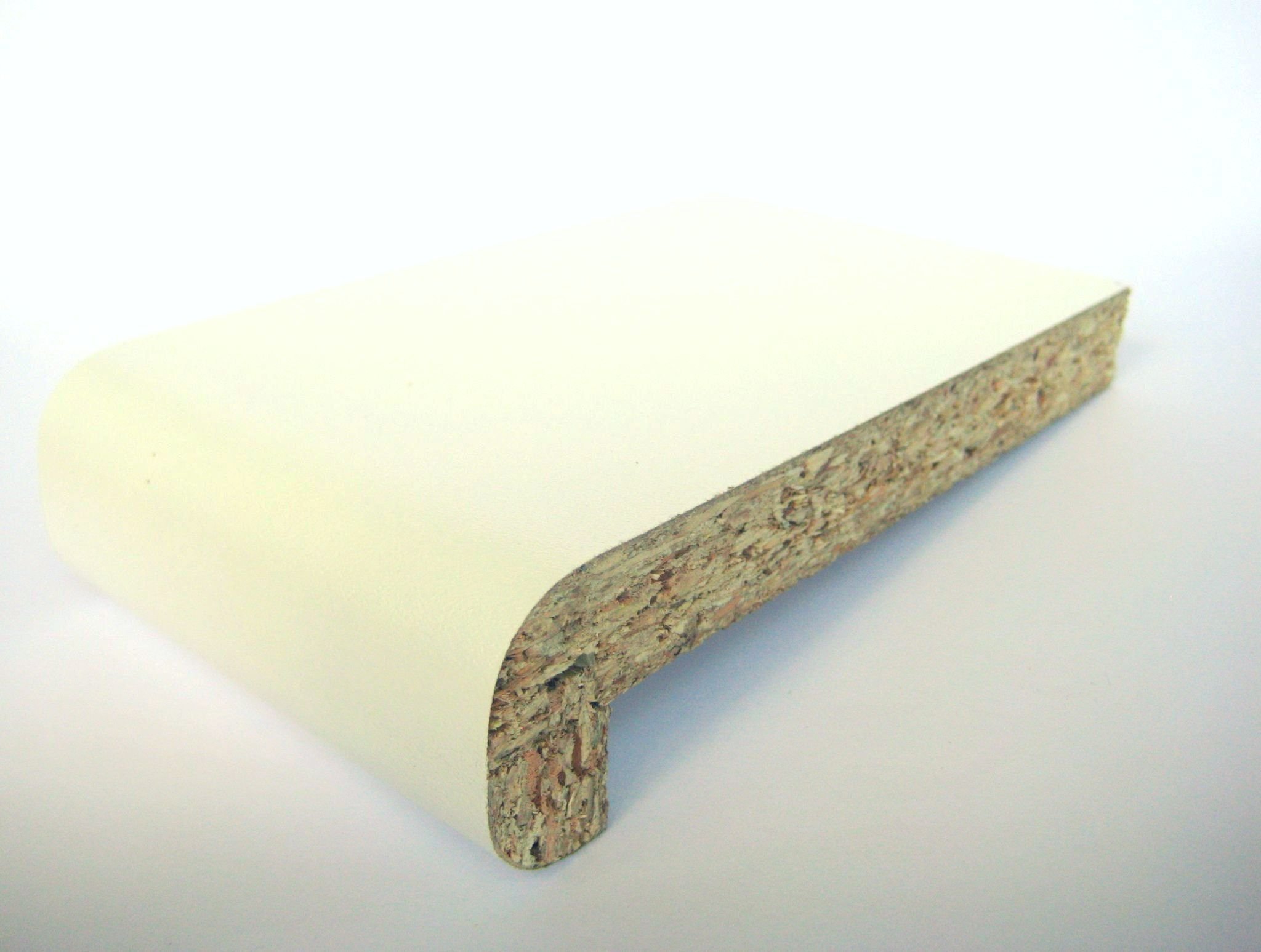 Palangė MDP 0126, matmenys 20 x 260 x 2500 mm, balta spalva