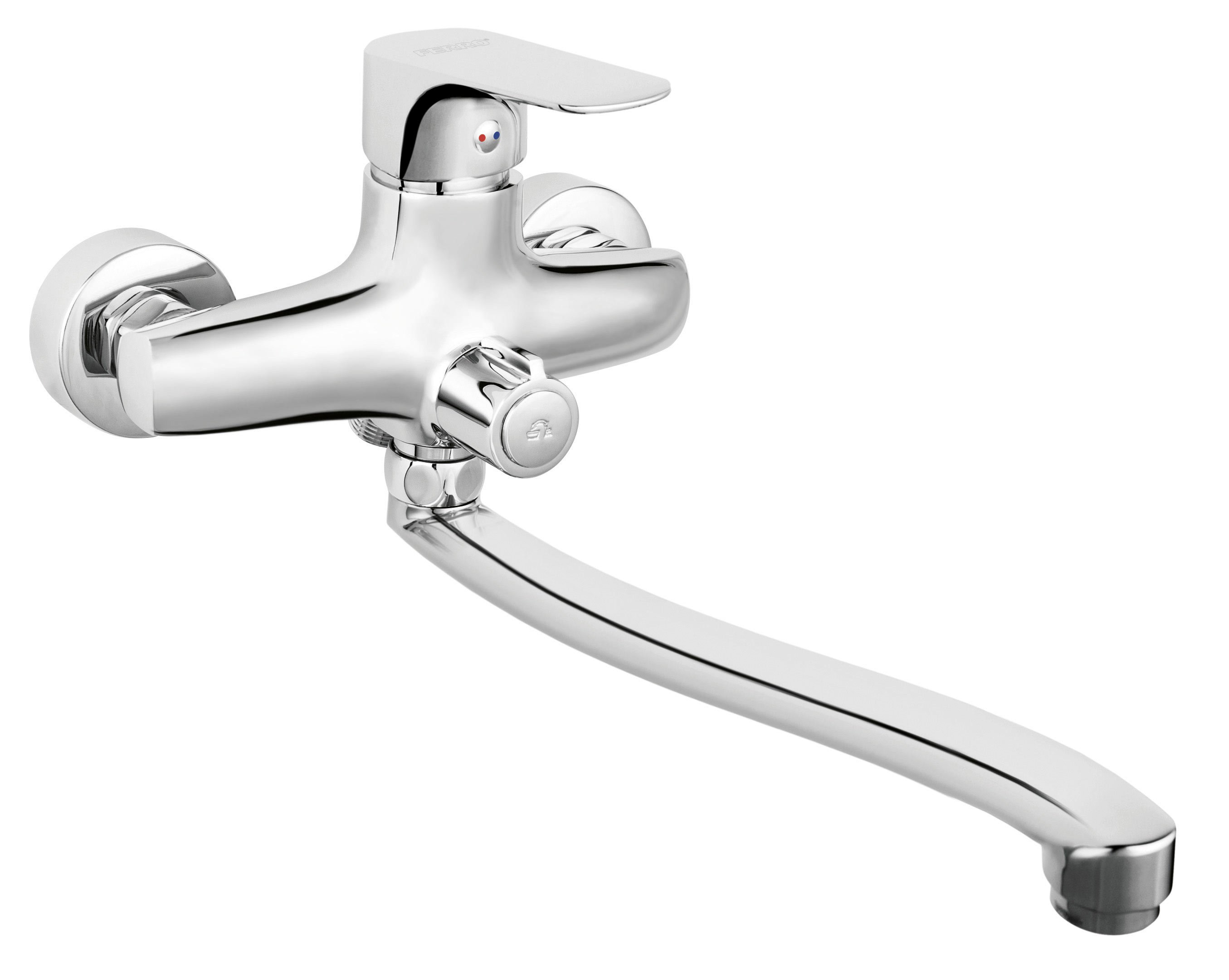 Vonios maišytuvas FERRO Lara Blr5A, ilgu snapu, chromuotas