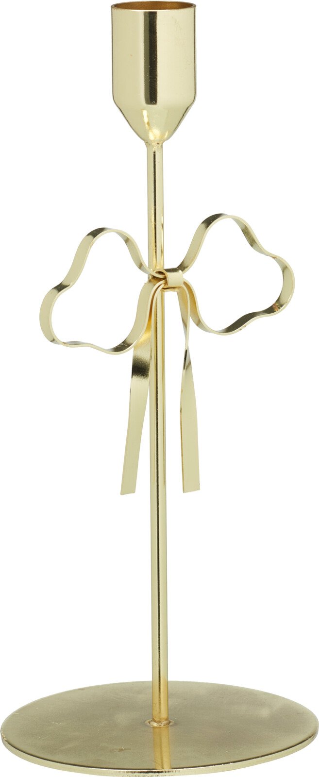 Žvakidė Kaspinas, metalas, aukso sp., 9 x 9 x 20,6 cm