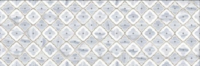 Dekoratyvinės plytelės CERSANIT Blumerine Inserto Satin, 250 x 750 x 10 mm, 6 vnt./dėž., spl. balta