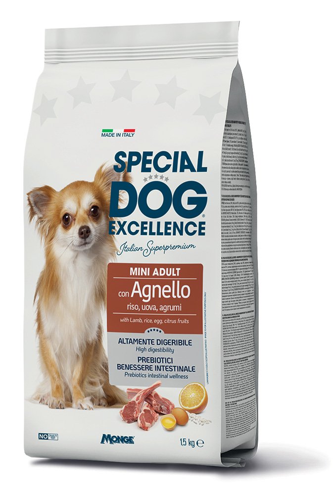 Sausas šunų ėdalas SPECIAL DOG EXCELLENCE, suaugusiems mažų veislių šunims, su ėriena, 1,5 kg