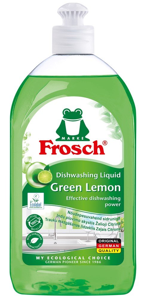 Indų ploviklis FROSCH Dishwashing Citrus, 500 ml, citrinų kvapo