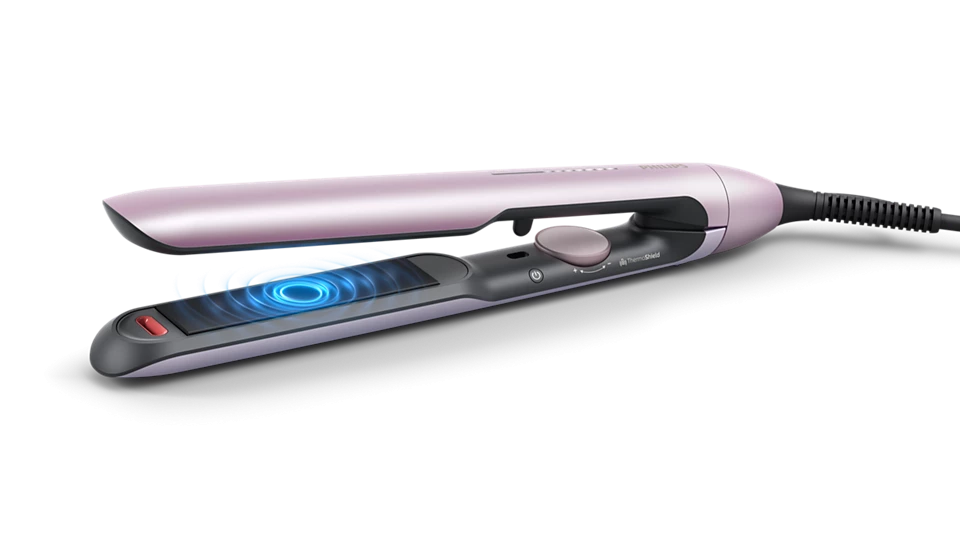 Plaukų tiesinimo žnyplės PHILIPS BHS530/00, su „SenseIQ“ technologija, rožinės sp.