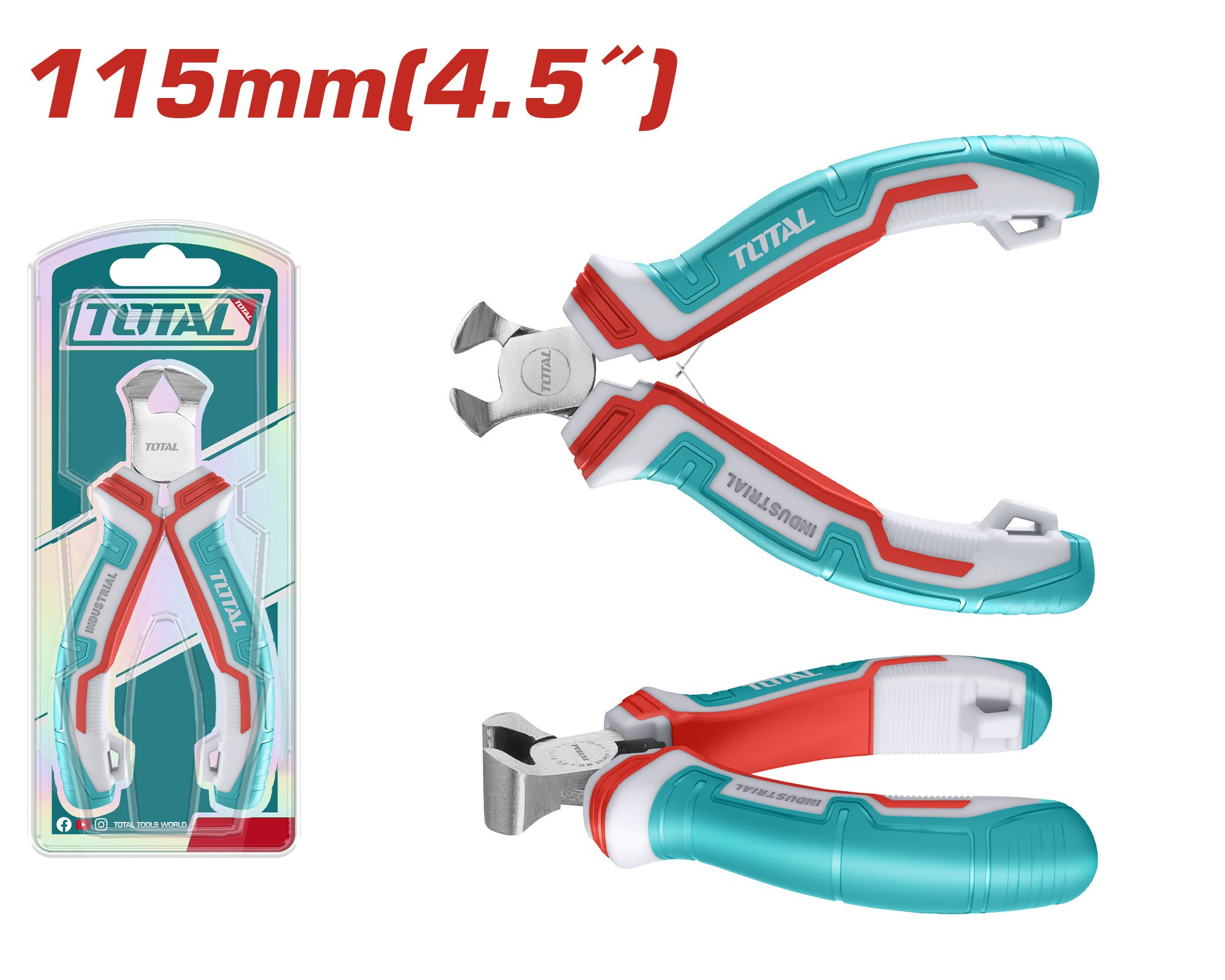 Laidų karpymo replės tiksliems darbams TOTAL, 115 mm, THTMN556