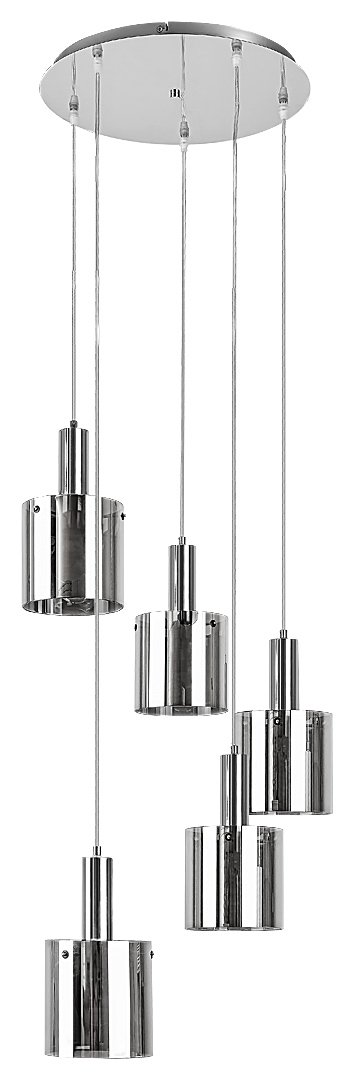 Pakabinamas šviestuvas RABALUX Donati, E27, 5 x 60W, 230V, IP20, metalinis, chromo sp., 380 x 1600 x 380 mm, 5251