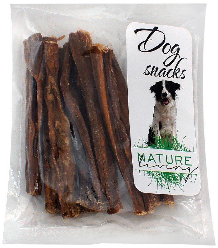 Skanėstas šunims NATURE LIVING, džiovinti kiaulių skrandžio gabaliukai, 100g