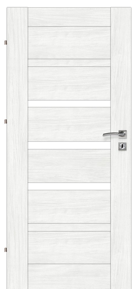 Laminuotos vidaus durys su užlaida VOSTER Etna 60, kairinės, spalva Bianco, matmenys 2030x844x40 mm