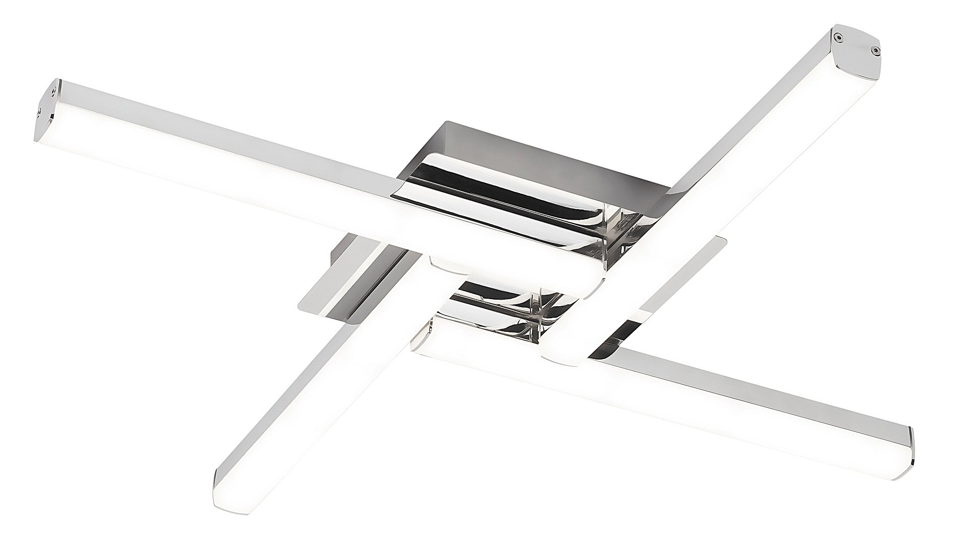 Lubinis vonios šviestuvas RABALUX Antonia, LED, 4 x 6W, 230V 50Hz, 4000K, 2200 lm, IP44, metalinis, chromo/baltos sp., 610 x 70 x 610 mm, 5896