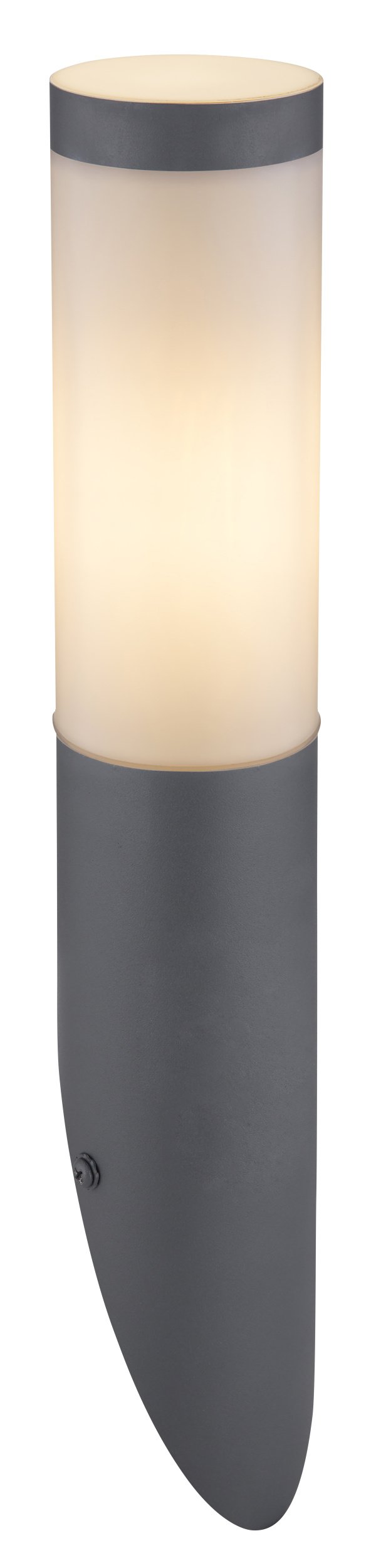 Lauko šviestuvas GLOBO Boston, E27, 1 x 23W, 230V, IP44, sieninis, nerūdijančio plieno, antracito sp., 170 x 390 x 76 mm, 3157A