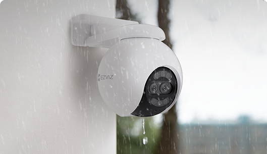 Išmanioji lauko kamera EZVIZ CS-H80x, objektyvas 4 mm, raiška 8 MP + 2 MP (3840x2160), tinka naudoti lauke ir viduje, spalvotas naktinis matymas, SD kortelė iki 512 GB, IP65