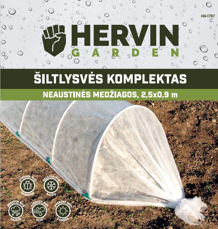 Šiltlysvės komplektas HERVIN GARDEN HG-1767, neaustinės medžiagos, 2500 x 900 mm