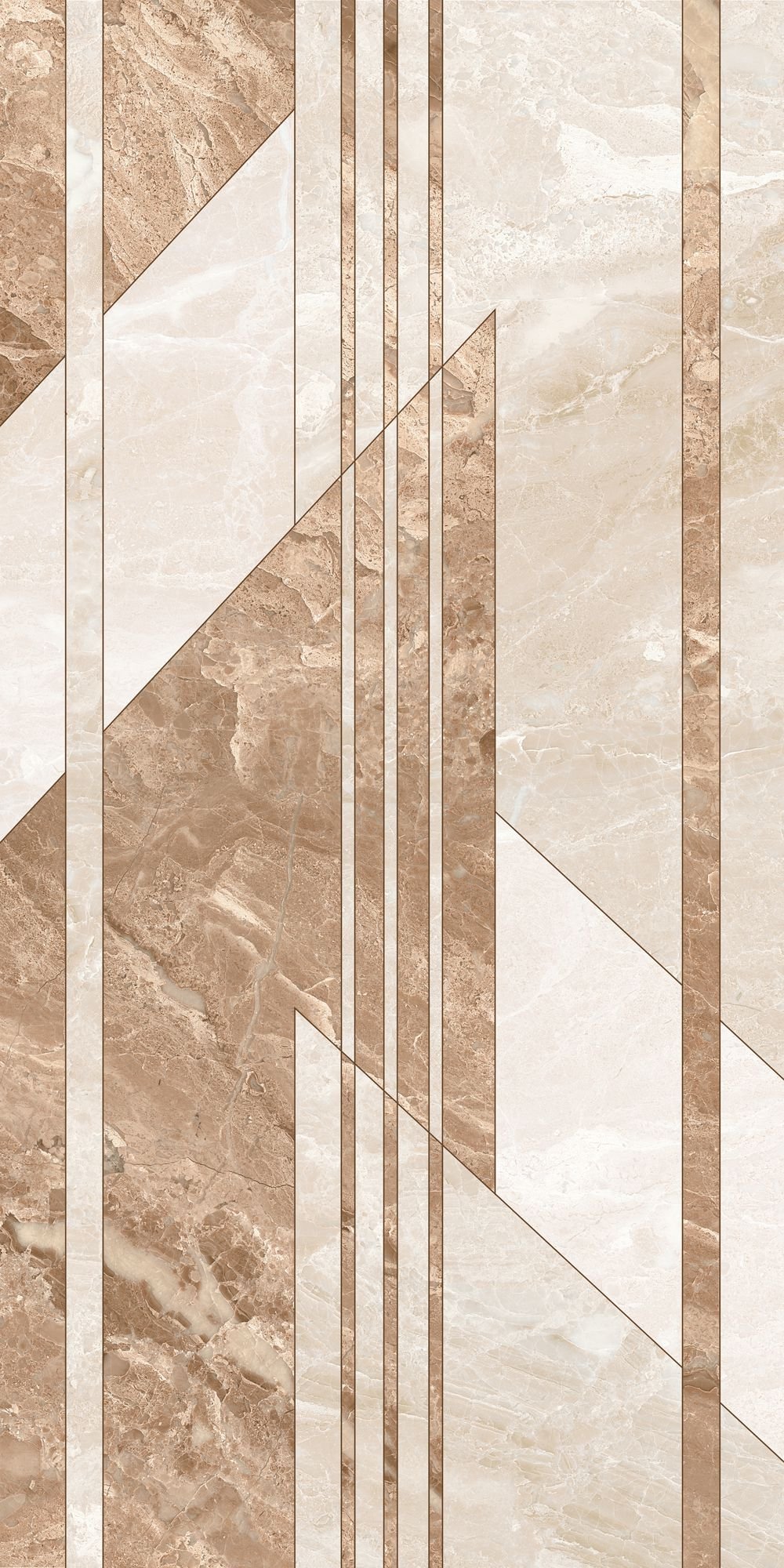 Dekoratyvinės keraminės plytelės KAI NAIROBI GEOMETRIC BEIGE 4988, 30 x 60 cm, 1,620 m2/dėž., spl. smėlio, ruda
