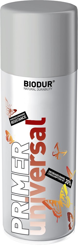 Universalus aerozolinis gruntas BIODUR, pilkas, 400 ml