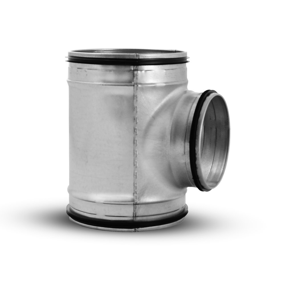 Trišakis ALNOR TPG-125-125, d125 mm atšaka, d125 mm-90°, su tarpine, cinkuota skarda