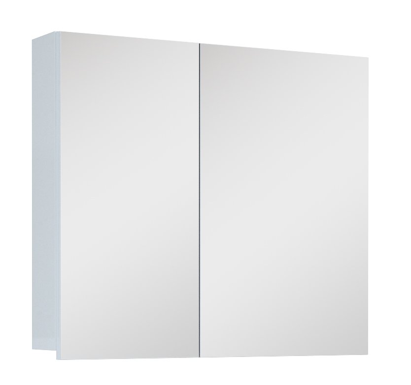 Vonios spintelė ELITA Mirror Cabinet 70, 61,8 x 70 x 12,9 cm, viršutinė, pakabinama, lėtai aidarančios durelės, balta, 2D (30/40), 904508