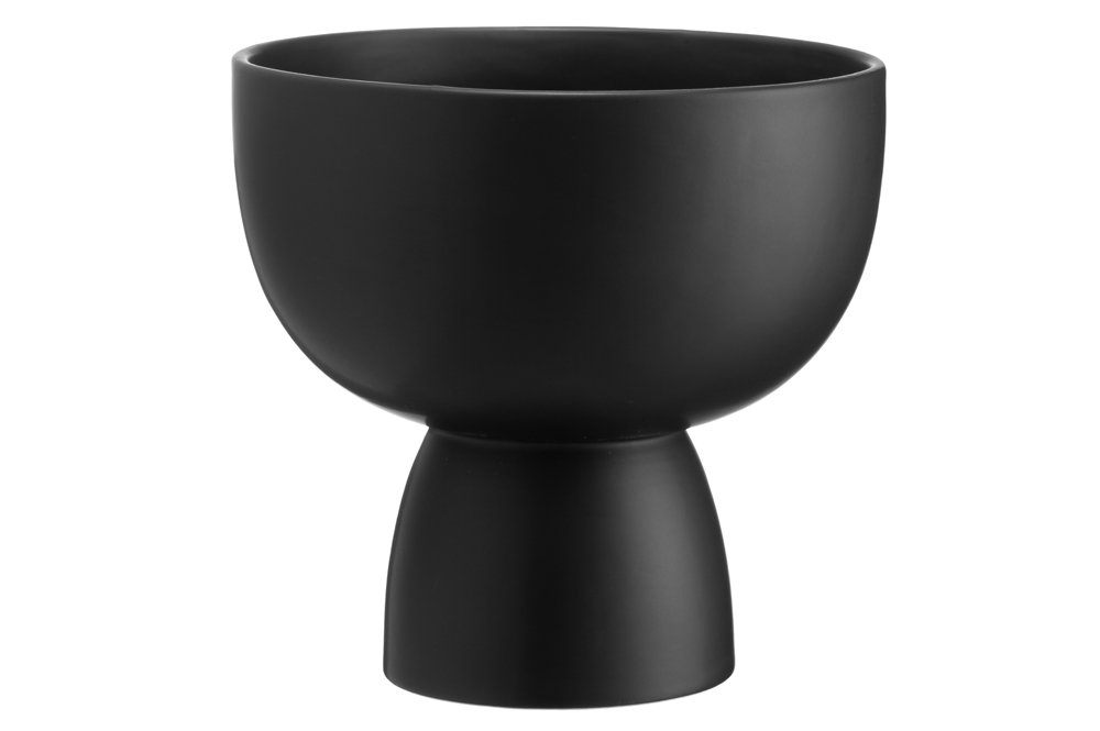 Kambarinis keraminis vazonas 4Living Cup, juodos sp., 20 x 20 x 19,5 cm.