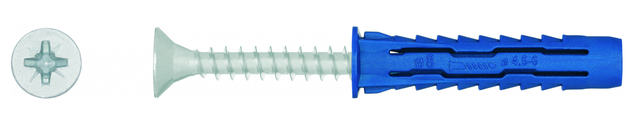 Universalus kaištis RAWLPLUG 4ALL, 5 x 25 mm su medsraigčiu, 20 vnt.