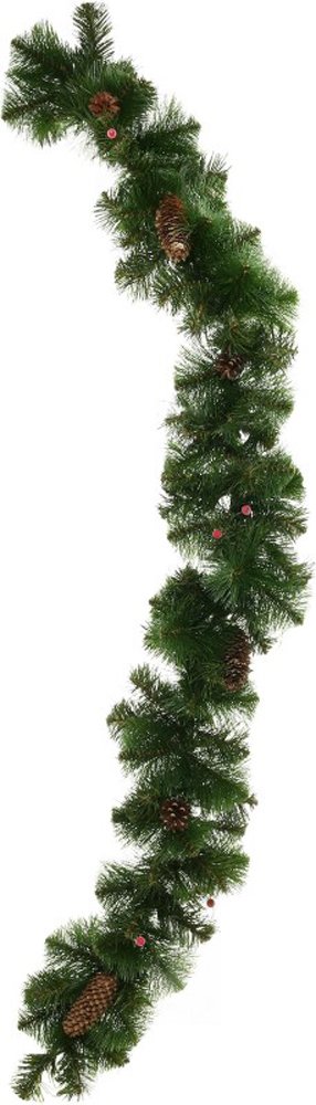 Kalėdinė girlianda NOVELLY HOME A-16/1, su kankorėžiais ir uogomis, spl žalia, ilgis 150 cm