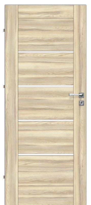 Laminuotos vidaus durys su užlaida VOSTER Vinci 10, kairinės, spalva Oak latte, matmenys 2030 x 744 x 40 mm