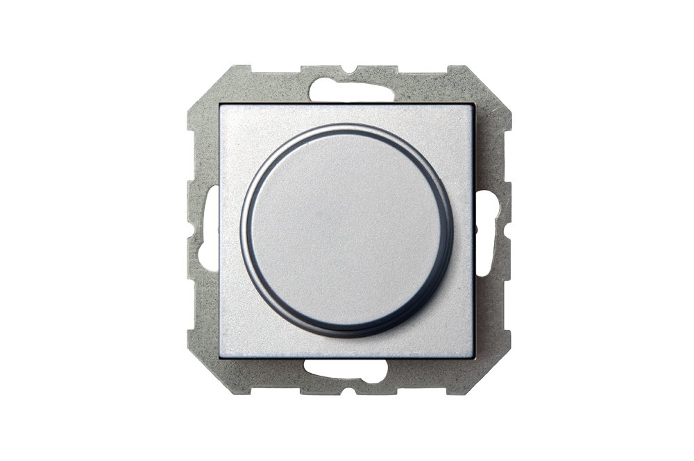 Šviesos reguliatorius LIREGUS Epsilon, įleidžiamas, metalo spalvos, ISR-005-01 E/Mt, LED 3-100W, 10-250W / b/r