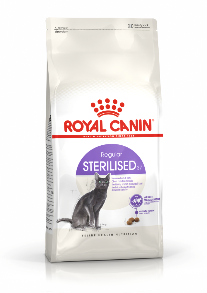 Sausas kačių ėdalas ROYAL CANIN, visavertis subalansuotas pašaras sterilizuotoms katėms ir kastruotiems katinams (1-7 metų amžiaus), 10 kg