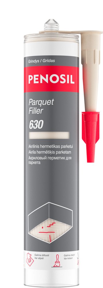Akrilinis hermetikas medinėms grindims, parketui PENOSIL, Parquet Filler 630 86, klevas, uosis, pušis, 300 ml