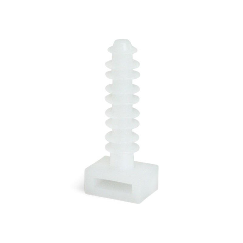 Tvirtinimo dirželio kaištis XIDO, 6x30 mm, baltos sp., 100 vnt., TDK6X30-W