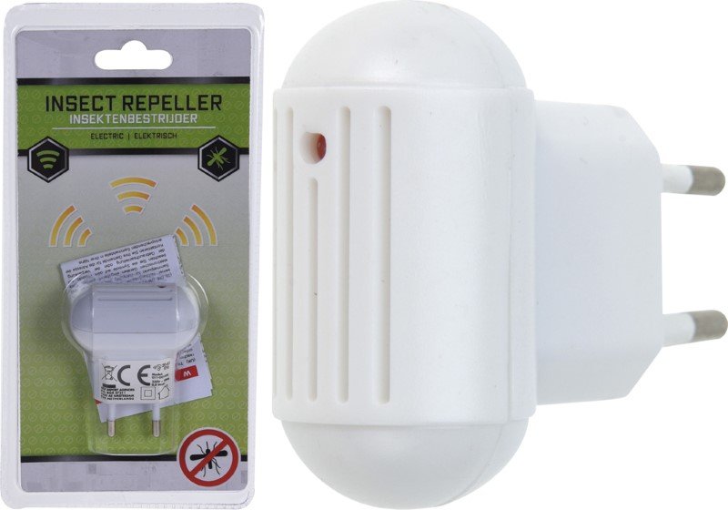 Uodų repelentas, maitinamas iš elektros tinklo, su LED lempute