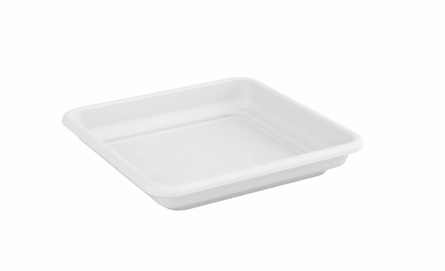 Plastikinė lėkštutė MEGA, baltos sp., 29 x 29 x 5 cm.