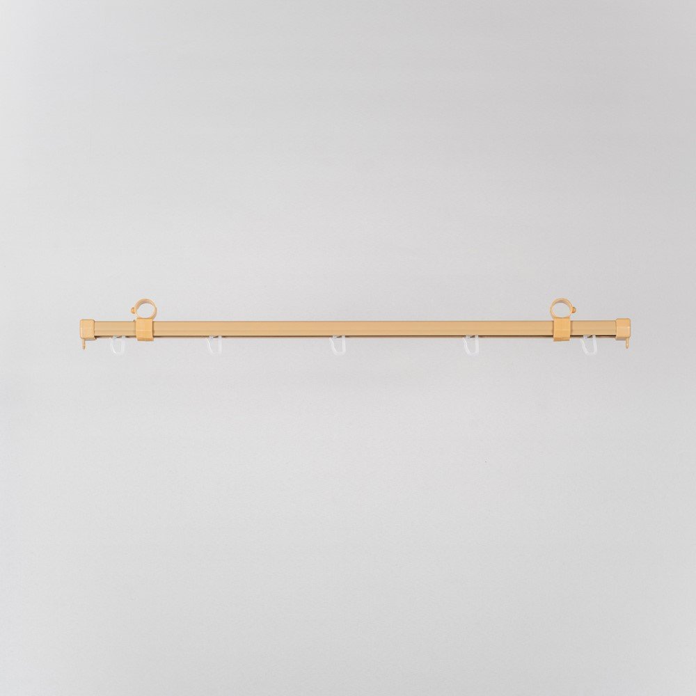 Karnizo bėgelis HESORA Su Furnitūra, Skersmuo 28 mm, ilgis 3,0 m, šviesios rudos spalvos