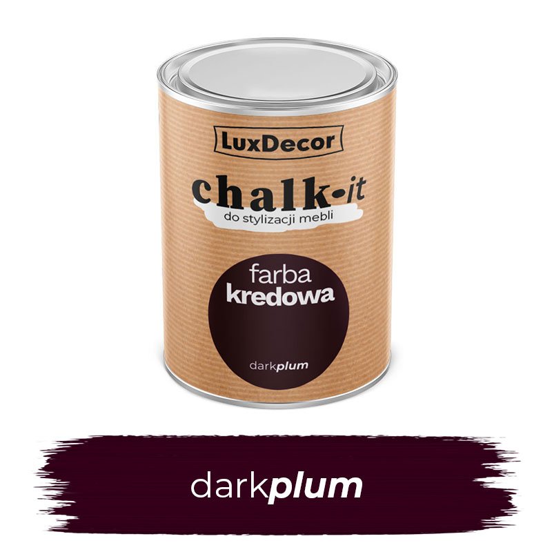 Kreidiniai dažai LUXDECOR Chalk-It, 750 ml, (35) Dark Plum