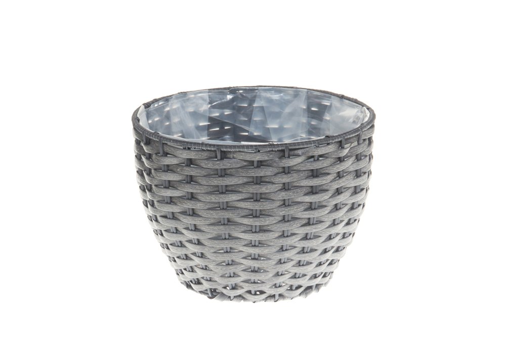 Lauko vazonas 4Living Onyx, pintas, pilkos sp., 27 x 27 x 19,5 cm.