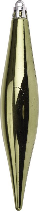 Eglutės žaisliukų rinkinys, varveklio formos 4 vnt., žalios sp., ilgis 15 cm