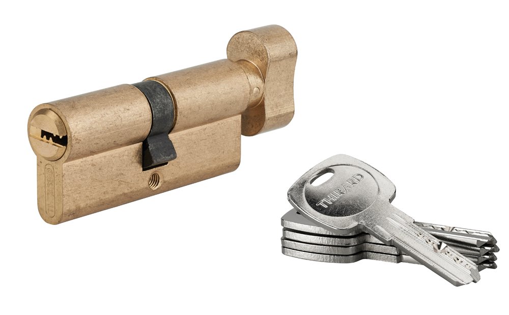 Spynos cilindras THIRARD, Tiger 6, su užsuktuku, 5 raktai, žalvarinis, 35 x 35, 293754