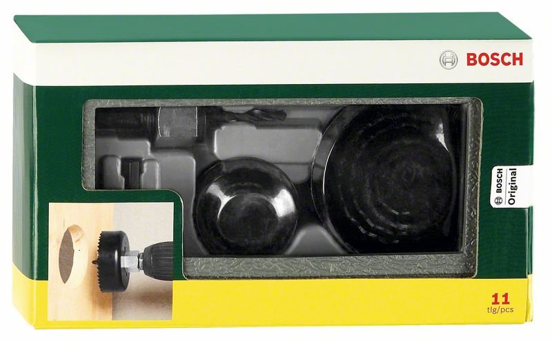 Kiaurymių pjovimo karūnų rinkinys BOSCH, 11 dalių