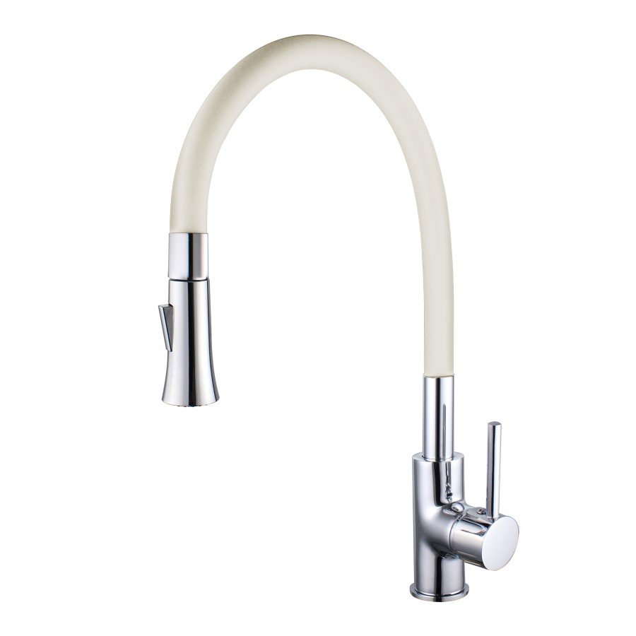 Plautuvės maišytuvas FLEX, su dušeliu,  kreminės spl., 170559