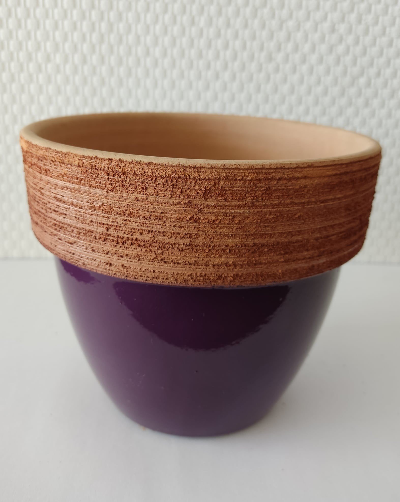 Keraminis vazonas V.PALLADIO Glossy LILLA, 16cm., violetinės sp, Degrea, K1716